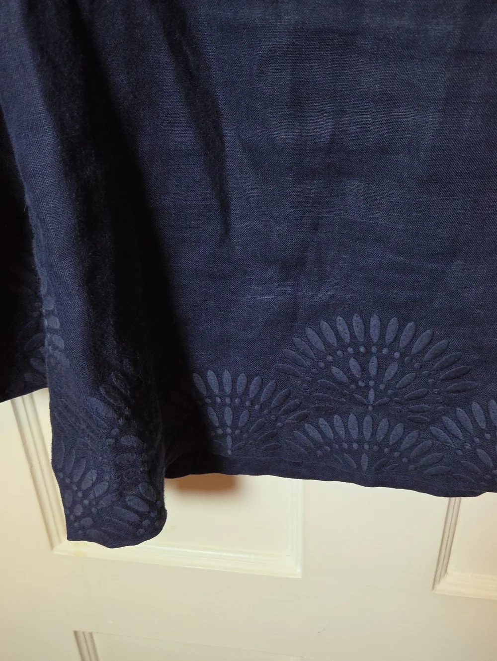 Tory Burch Linen Tory Tunic In Tonal Navy Size 6